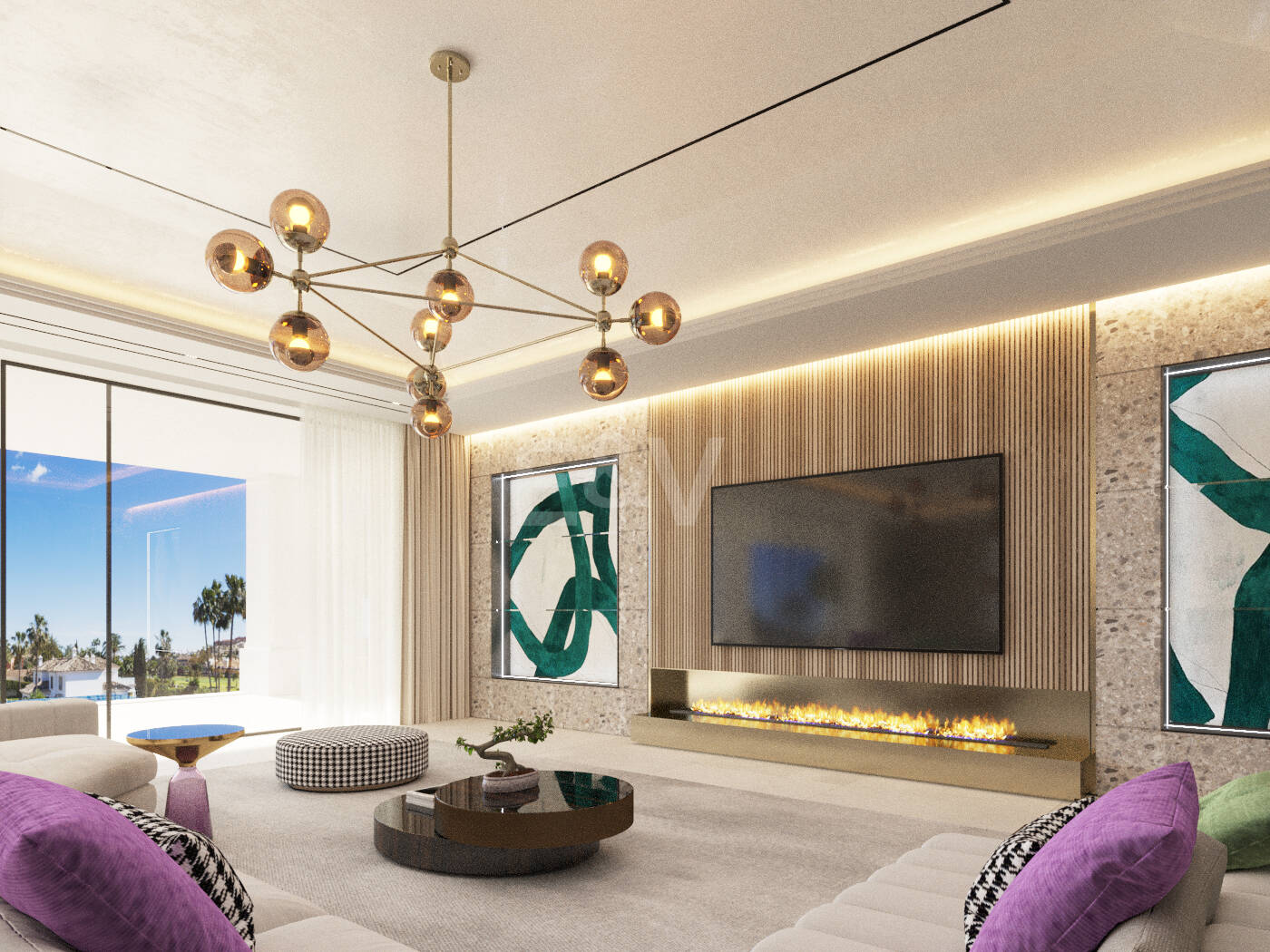 Frontline Golf Villa med fantastisk grön utsikt