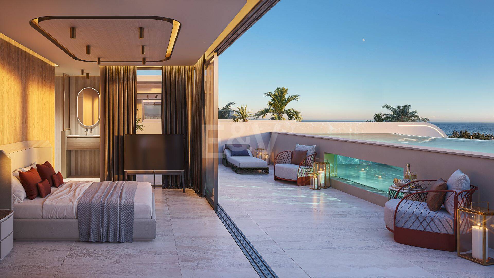 Iconic 3 Bedroom Penthouse with Rooftop Pool and Panoramic Solarium by Puente Romano