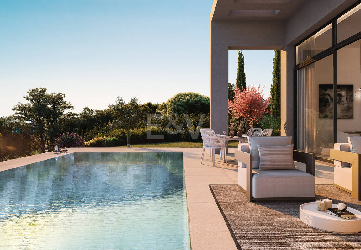 Villa contemporaine avec vue sur la mer à couper le souffle dans un prestigieux domaine