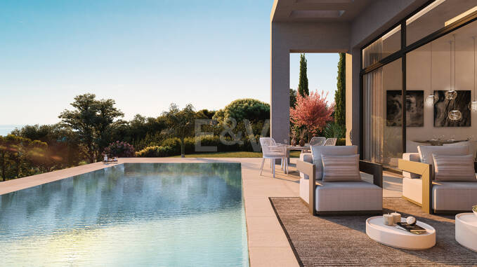 Villa contemporaine avec vue sur la mer à couper le souffle dans un prestigieux domaine