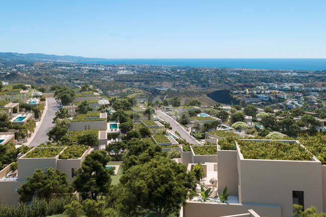 Villa contemporaine avec vue sur la mer à couper le souffle dans un prestigieux domaine