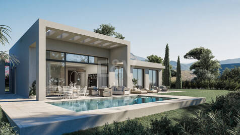 Villa contemporaine avec vue sur la mer à couper le souffle dans un prestigieux domaine