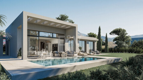 Villa contemporaine avec vue sur la mer à couper le souffle dans un prestigieux domaine