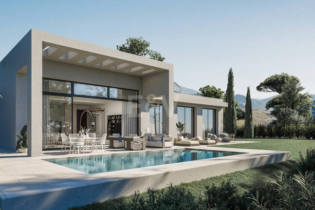 Villa contemporaine avec vue sur la mer à couper le souffle dans un prestigieux domaine