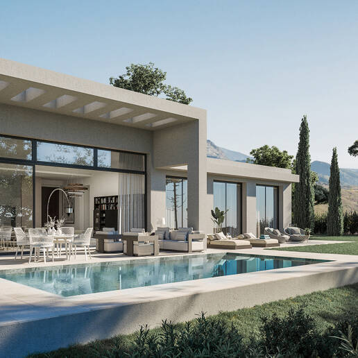 Zeitgenössische Villa mit atemberaubendem Meerblick in einem renommierten Gated Resort
