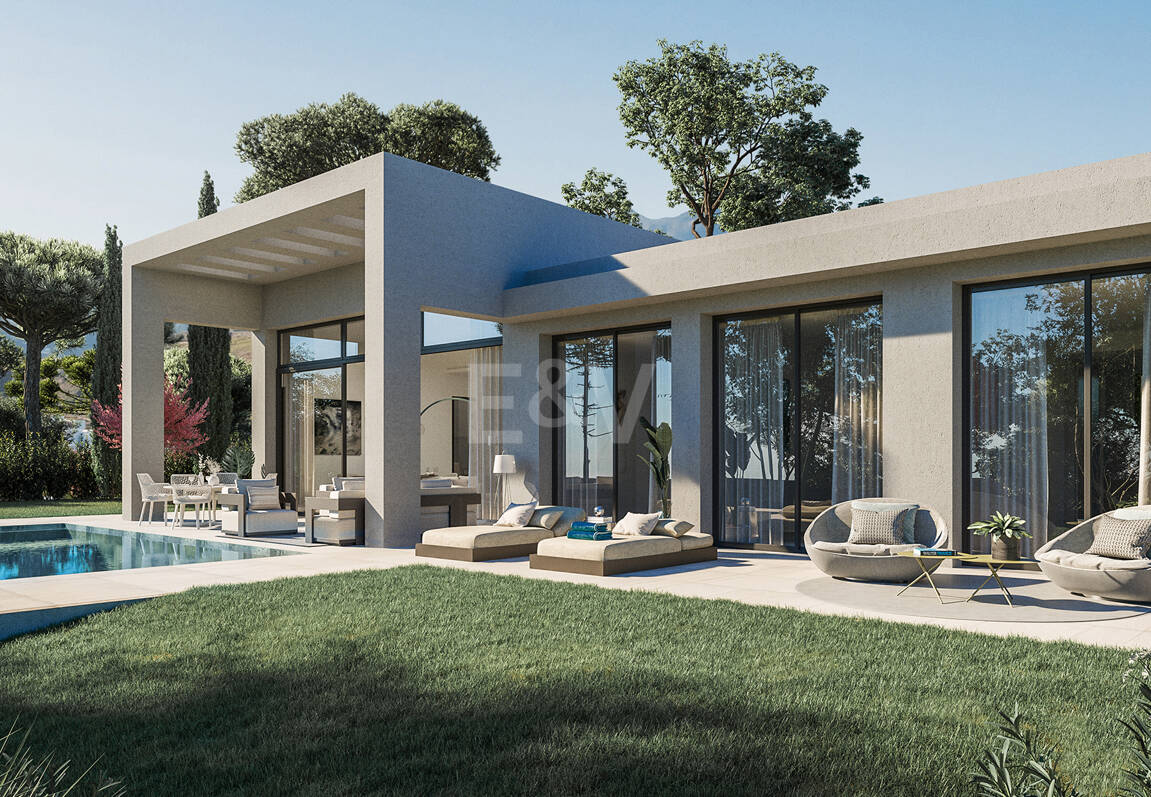 Villa contemporaine avec vue sur la mer à couper le souffle dans un prestigieux domaine