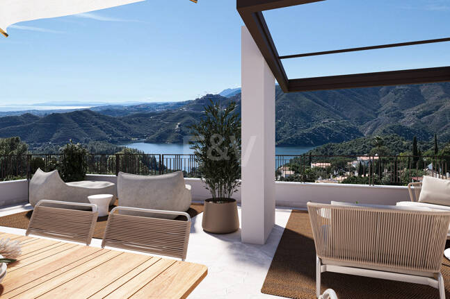 Exklusive 2-Schlafzimmer-Wohnungen mit Blick auf den See und die Berge