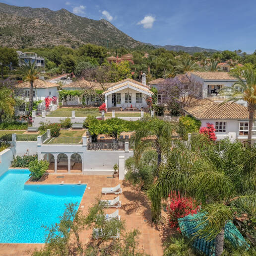 Timeless Marbella Colonial Villa in Sierra Blanca with Panoramic Sea Views