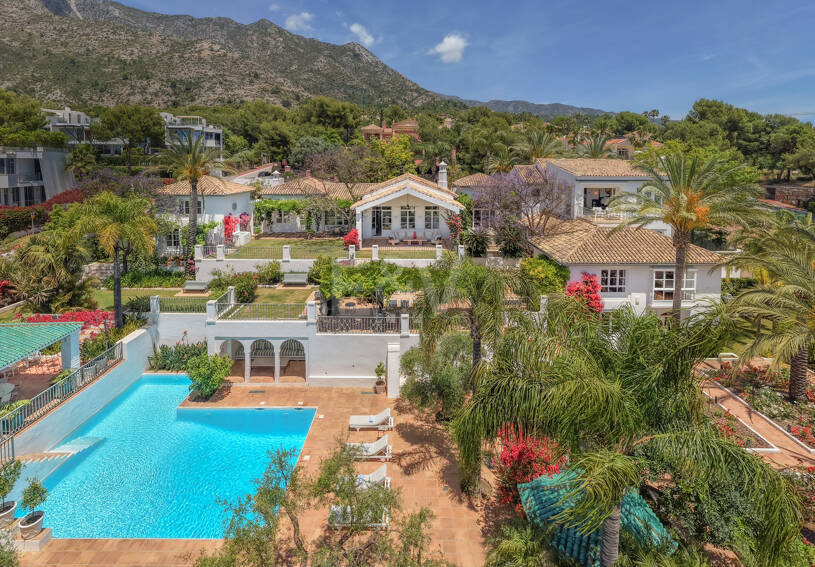 Timeless Marbella Colonial Villa in Sierra Blanca with Panoramic Sea Views