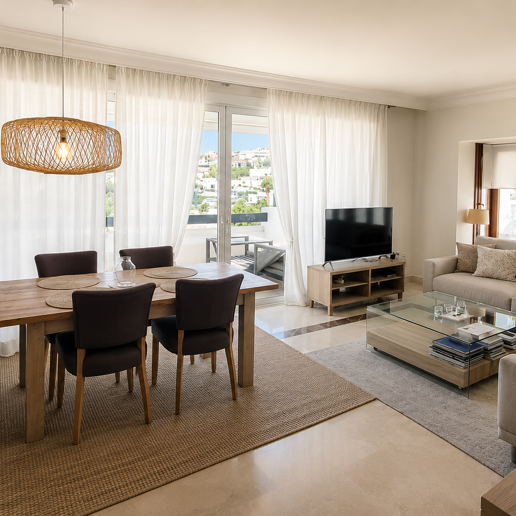 Elegant 3-Bedroom Apartment with Panoramic Sea Views in Lomas del Marqués, Benahavís | Long-Term Rental