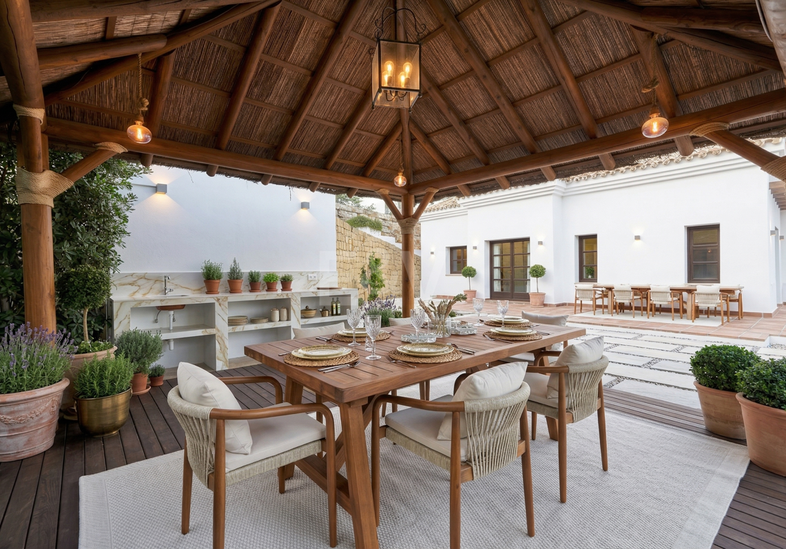 Majestätische andalusische Villa mit Panoramablick auf Meer und Berge