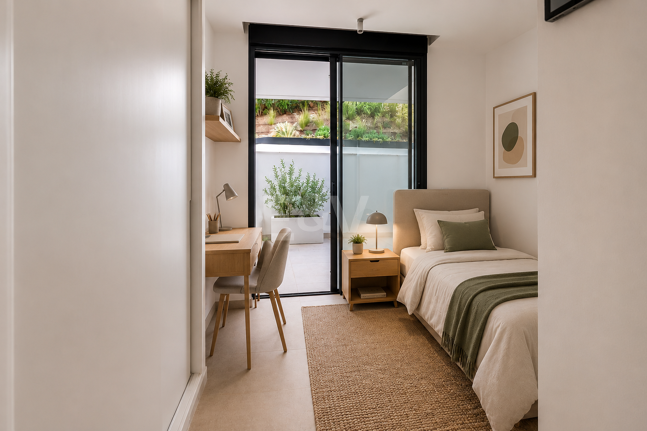 Garden Apartment z prywatnym ogrodem i widokiem na morze