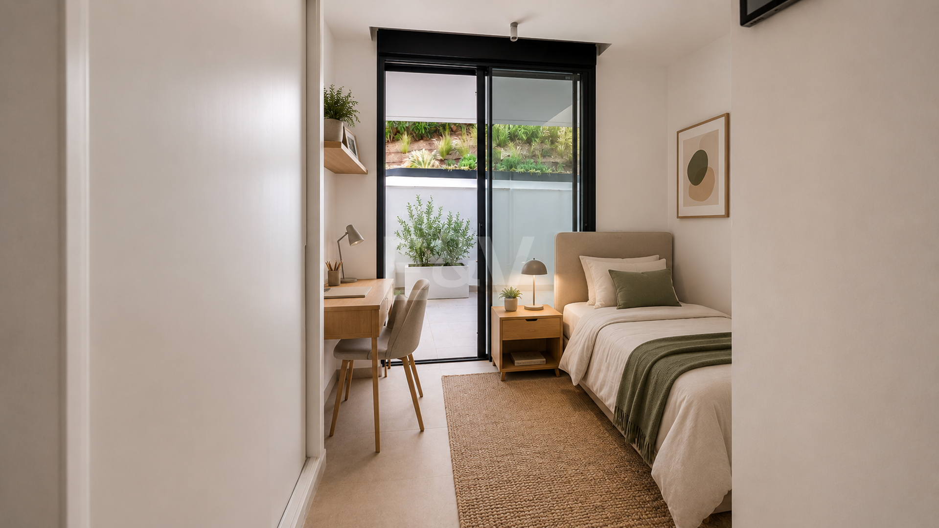 Garden Apartment z prywatnym ogrodem i widokiem na morze