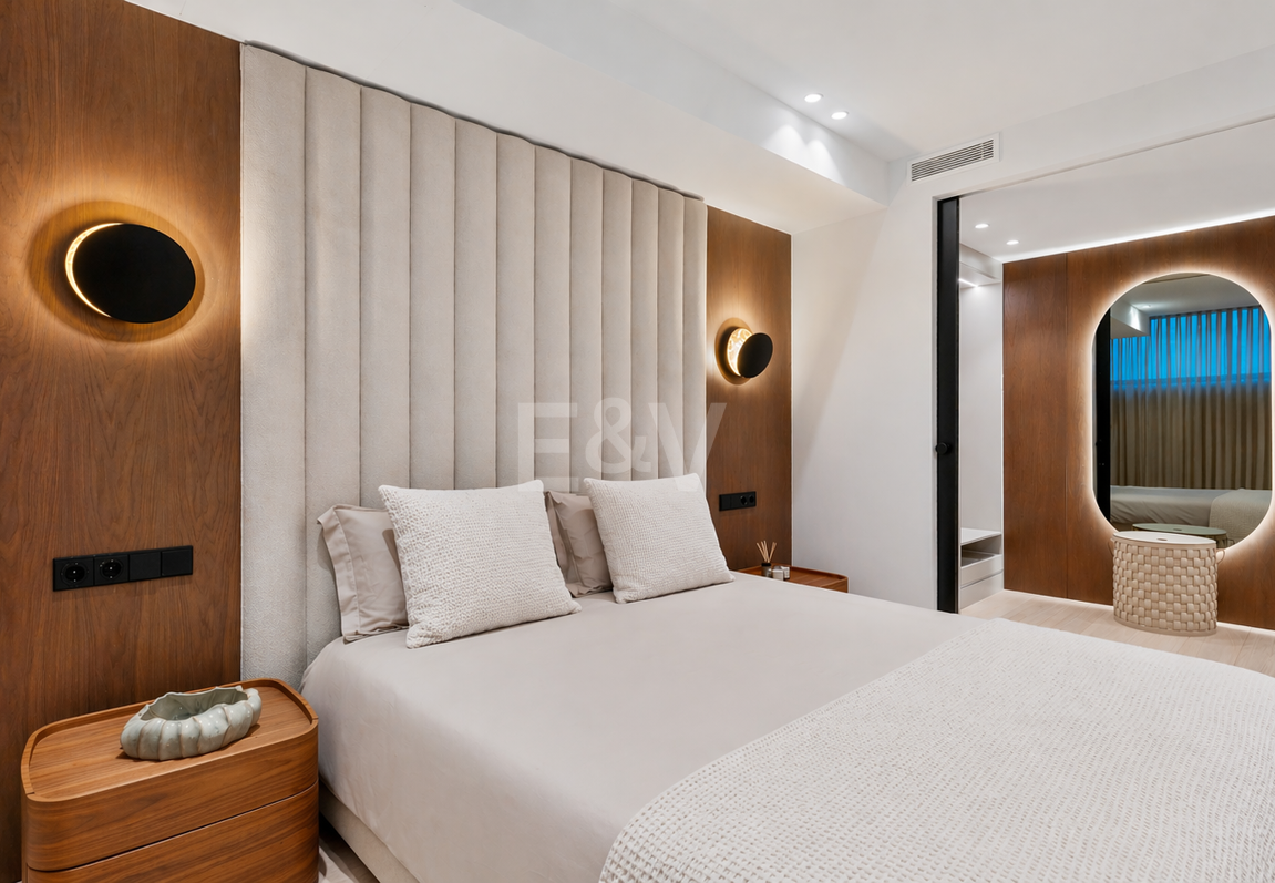 Villa junto a la playa con vistas al mar, solárium en azotea y zona de bienestar