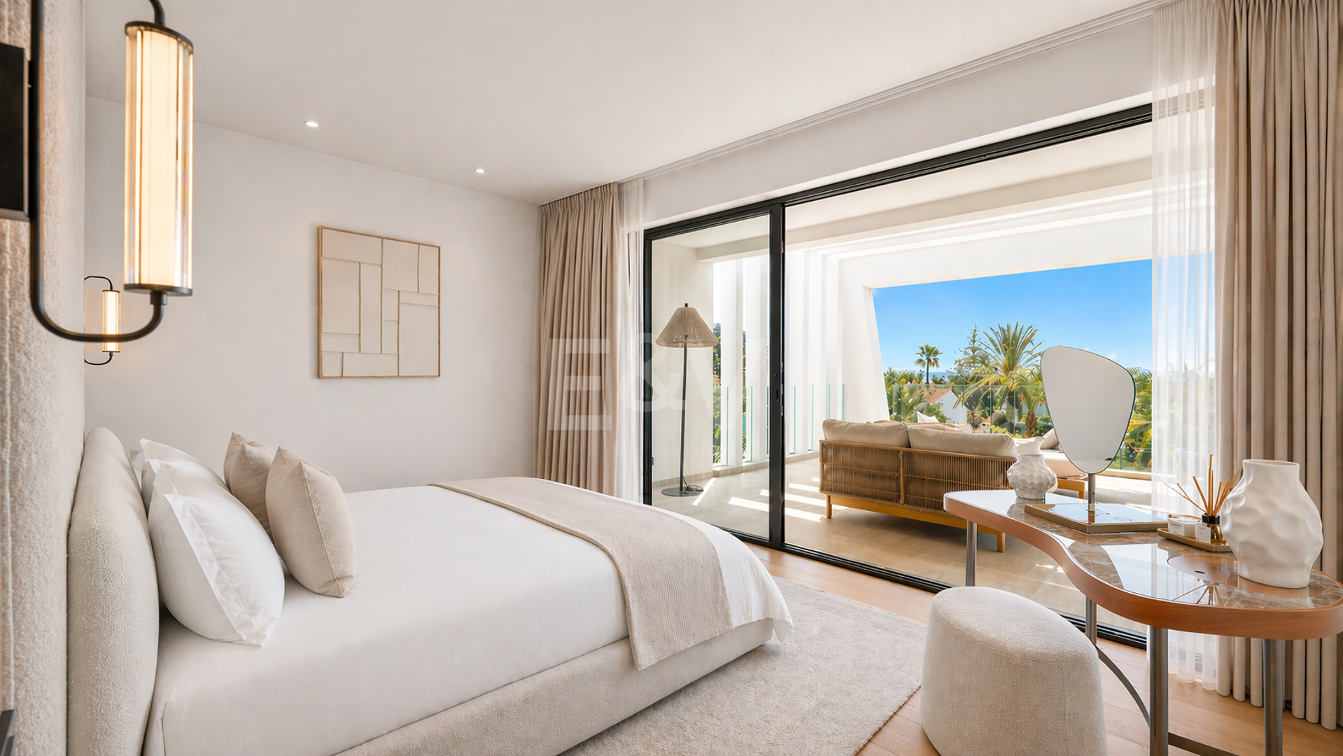 Villa junto a la playa con vistas al mar, solárium en azotea y zona de bienestar