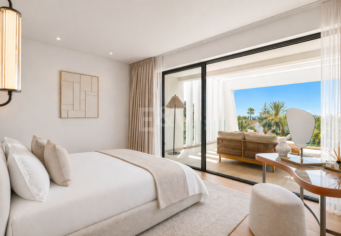 Villa junto a la playa con vistas al mar, solárium en azotea y zona de bienestar