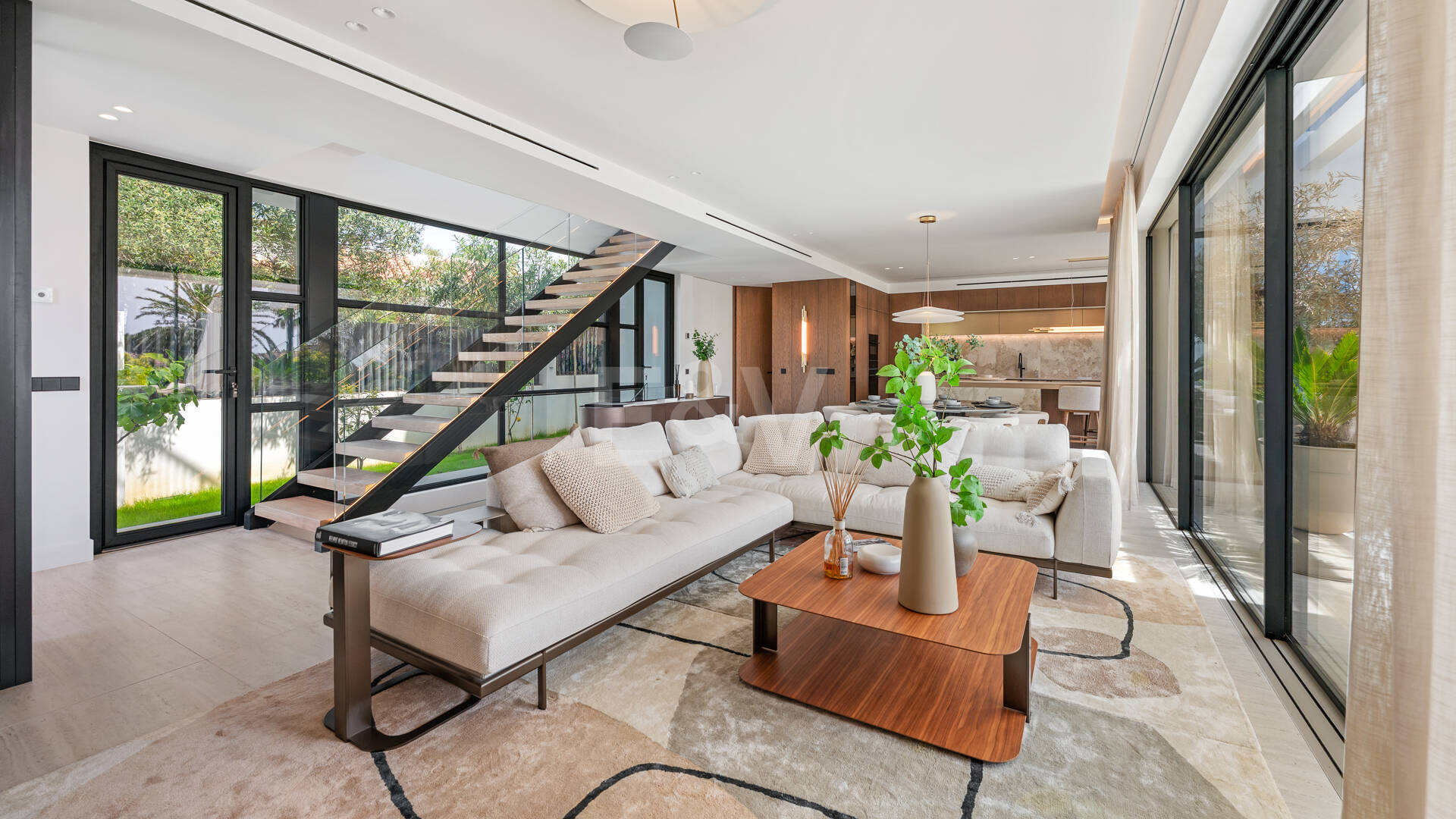 Villa junto a la playa con vistas al mar, solárium en azotea y zona de bienestar