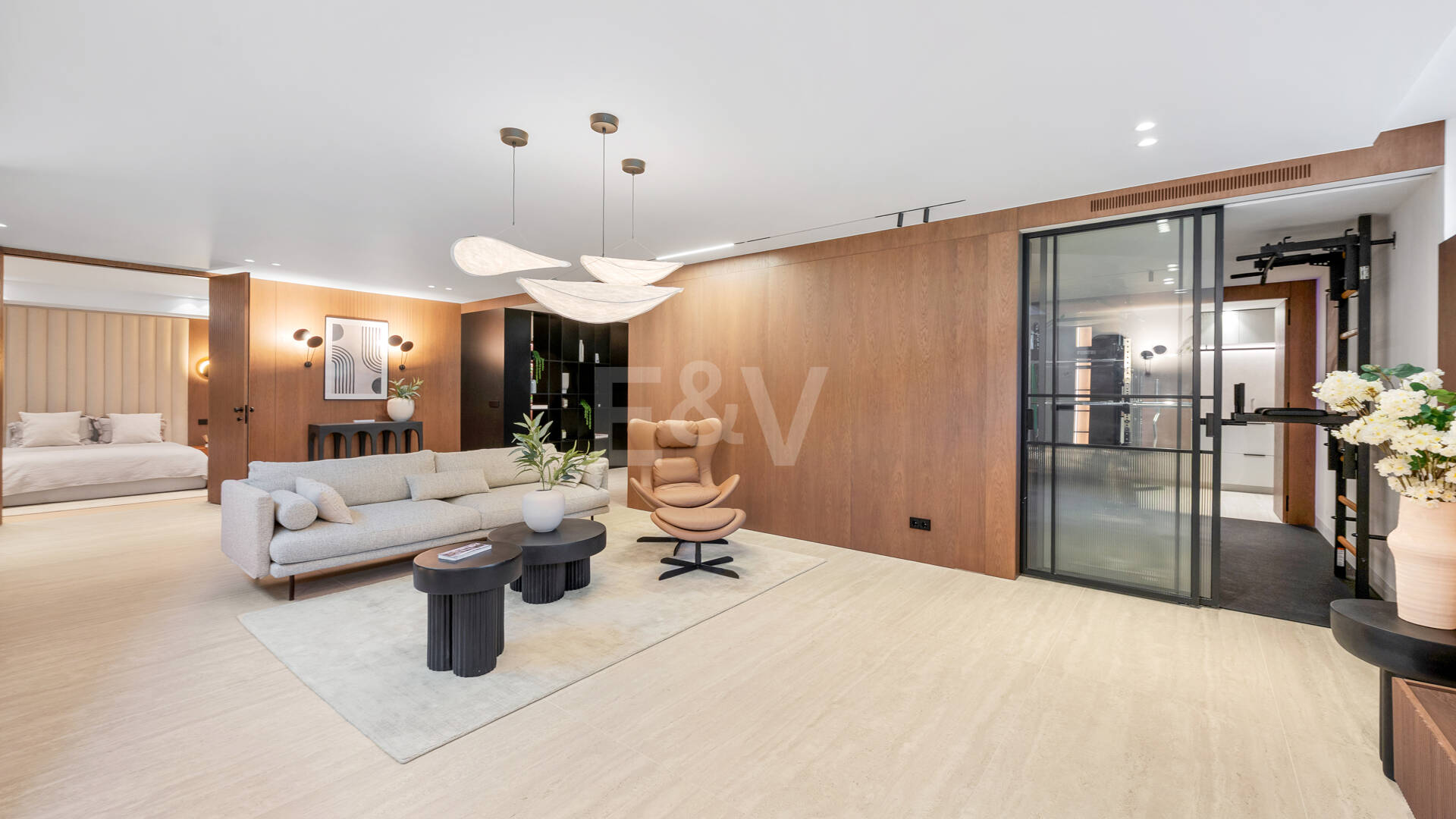 Villa junto a la playa con vistas al mar, solárium en azotea y zona de bienestar