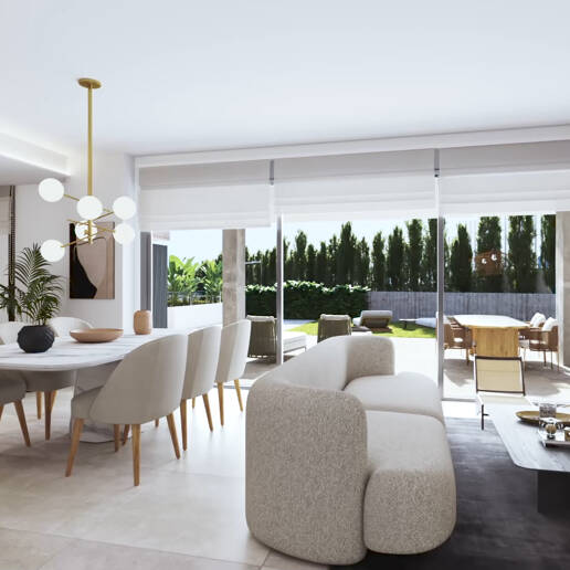 Moderno apartamento de estilo resort con vistas panorámicas al mar en Altos de Los Monteros