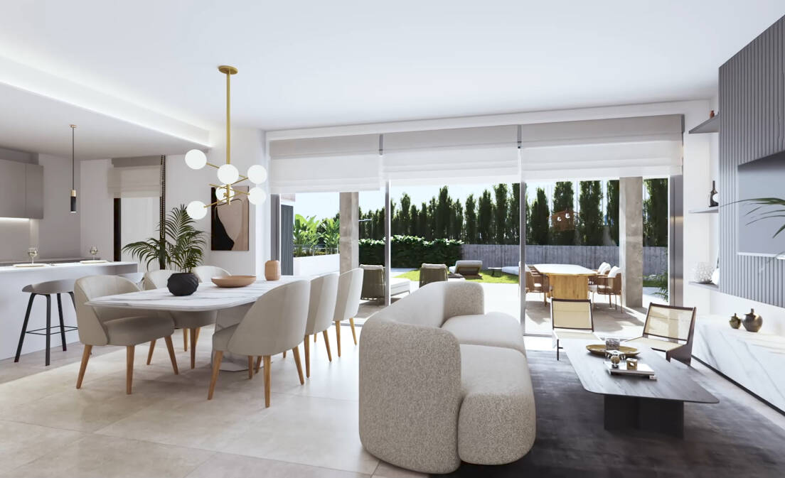 Moderno apartamento de estilo resort con vistas panorámicas al mar en Altos de Los Monteros