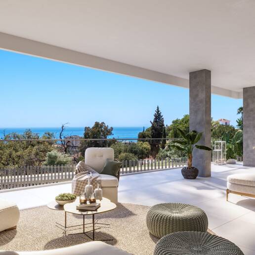 Modern Resort-Style Apartment with Panoramic Sea Views in Altos de Los Monteros