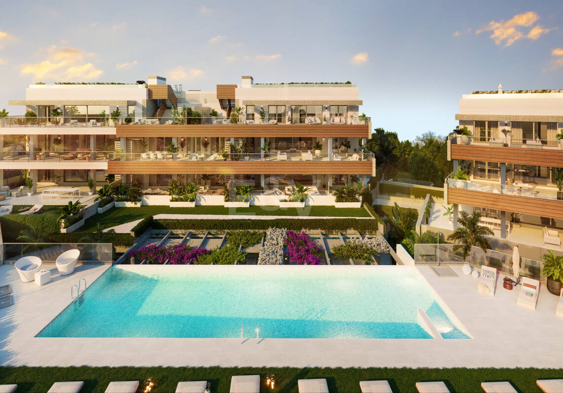 Moderne Apartments im Resort-Stil mit Panoramablick auf das Meer in Altos de Los Monteros
