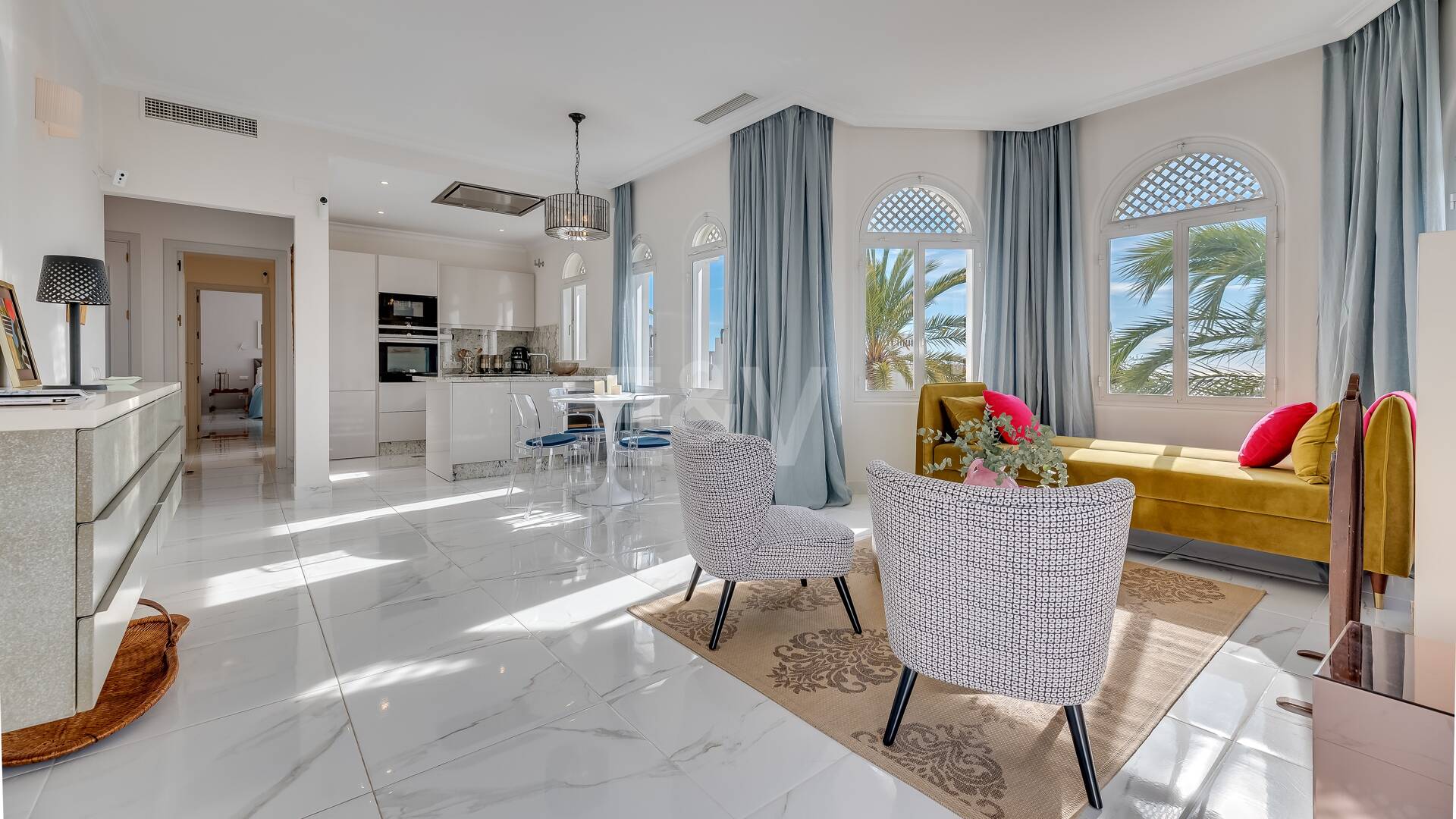 Appartement rez de chaussée à louer en Marbella Golden Mile, Marbella (Toutes les zones)