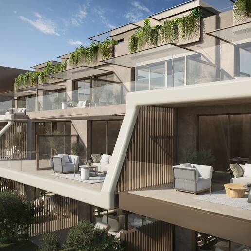 Casa adosada contemporánea con piscina privada y diseño moderno