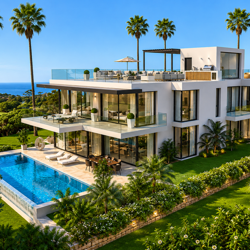 Villa de lujo exclusiva con vistas panorámicas al mar