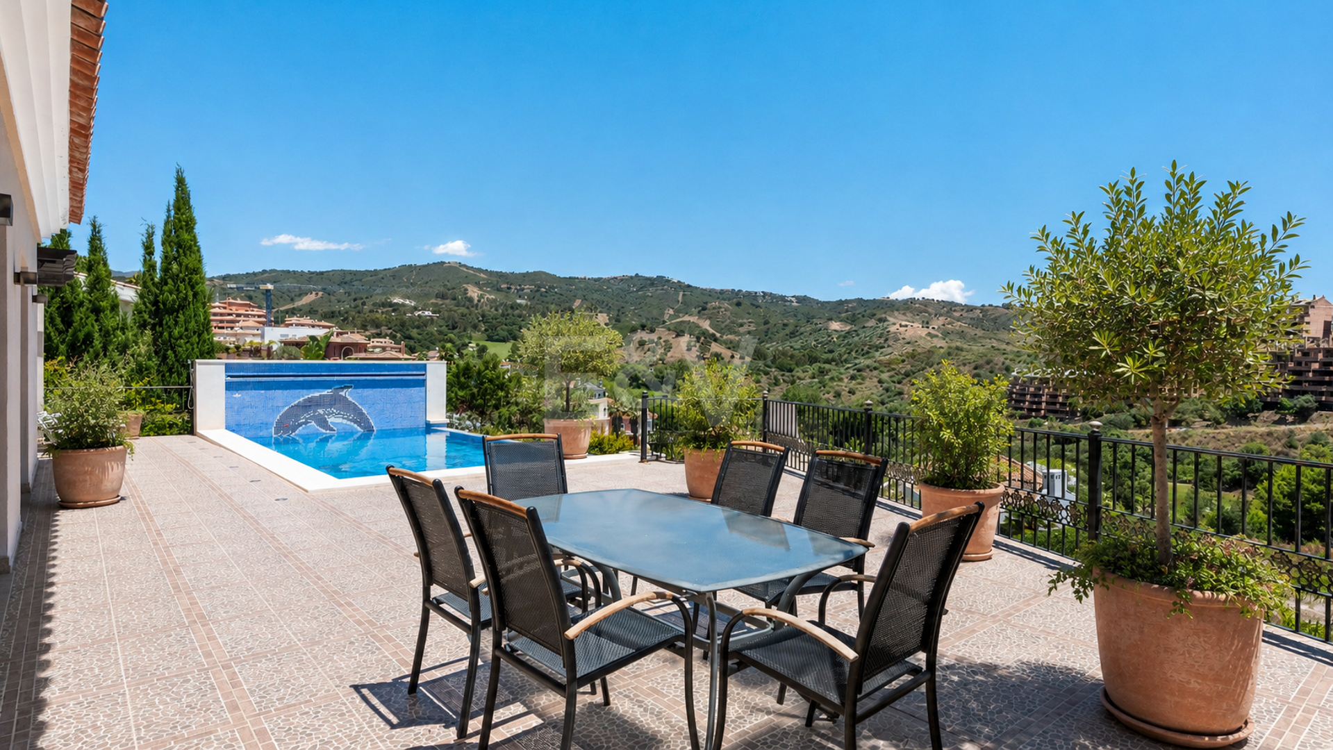 Helle Villa mit Blick auf Santa María Golf