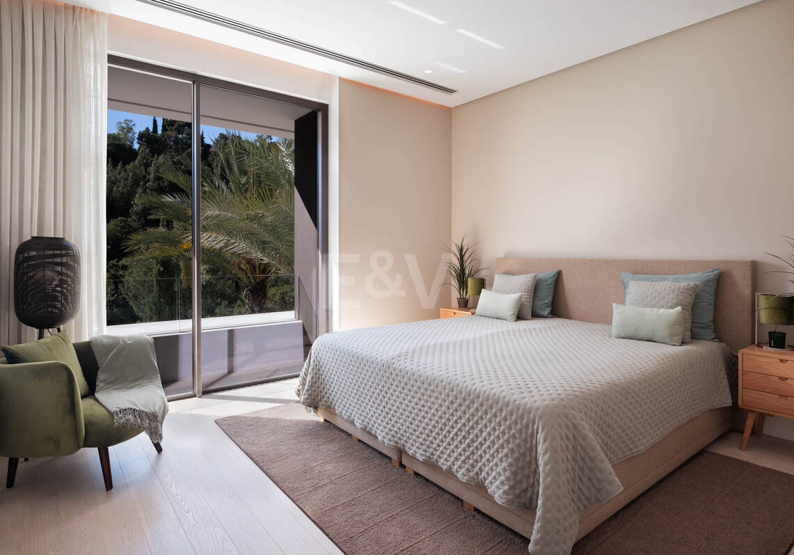 Moderne Luxusvilla in Alcuzcuz-Benahavis mit Panoramablick