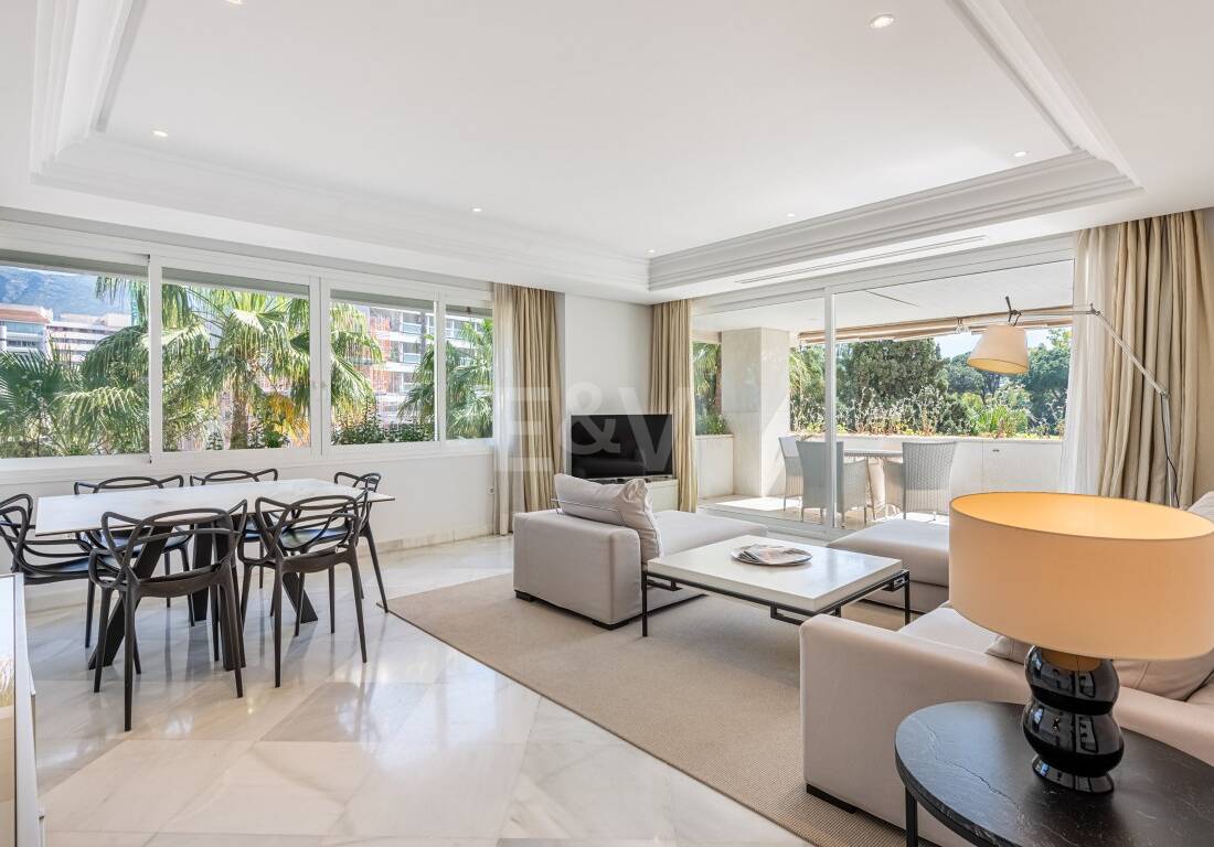 Beachfront Apartment in Marina Mariola, a Prime Address on Marbella’s Golden Mile