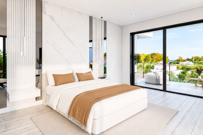 Villa de lujo en construcción con vistas al mar y junto a Santa María Golf Club