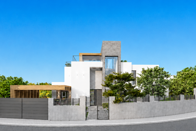 Villa de lujo en construcción con vistas al mar y junto a Santa María Golf Club