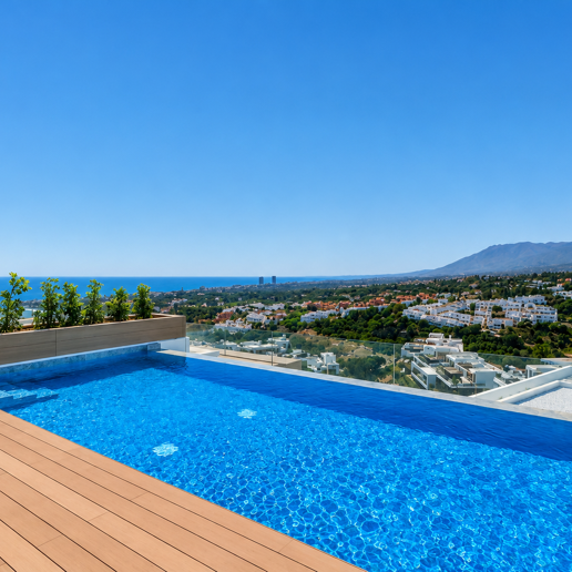 Luxus-Penthouse am Mittelmeer mit privater Dachterrassen-Oase