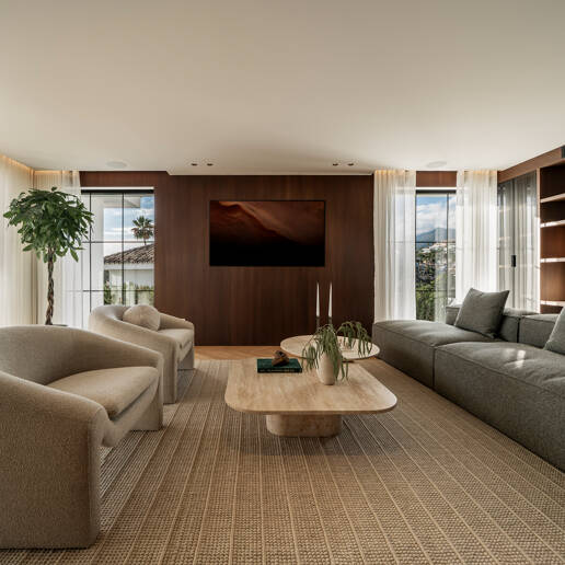 Villa de lujo contemporánea con vistas panorámicas al mar ,golf y montañas en Nueva Andalucía