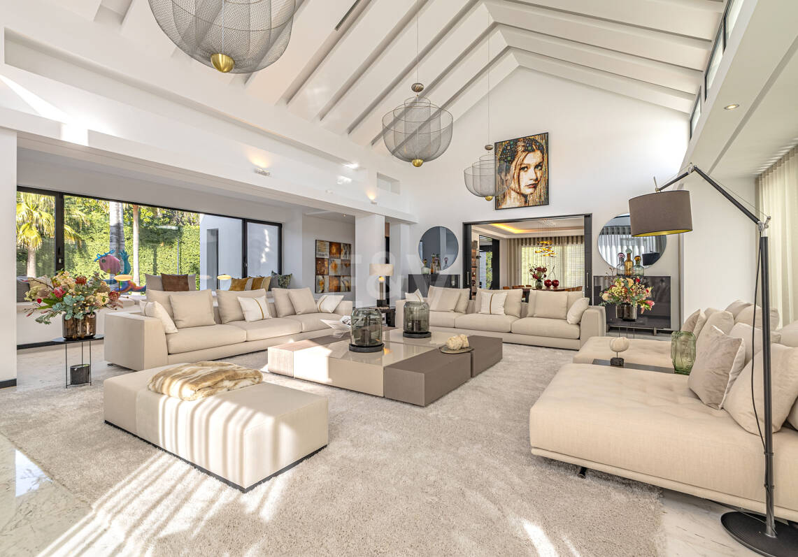 Elegante moderne Architektenvilla mit Meerblick, nur Schritte vom Strand entfernt