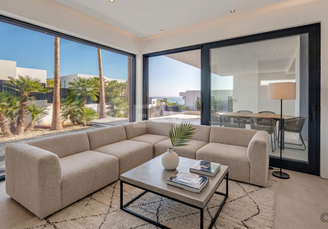 Villa en primera línea de golf con impresionantes vistas al mar