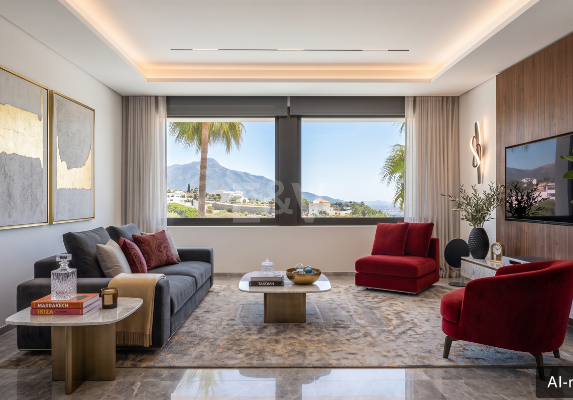 Modern Luxury Villa with Panoramic Sea Views in El Herrojo Alto