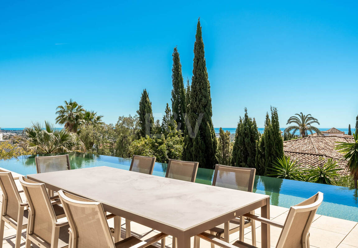 Villa de luxe moderne avec vue panoramique sur la mer à El Herrojo Alto