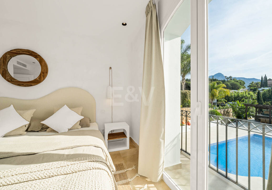 Modern Andalusian Villa Elevated with Minimalistic Boho Style and Picturesque Views in Nueva Andalucía