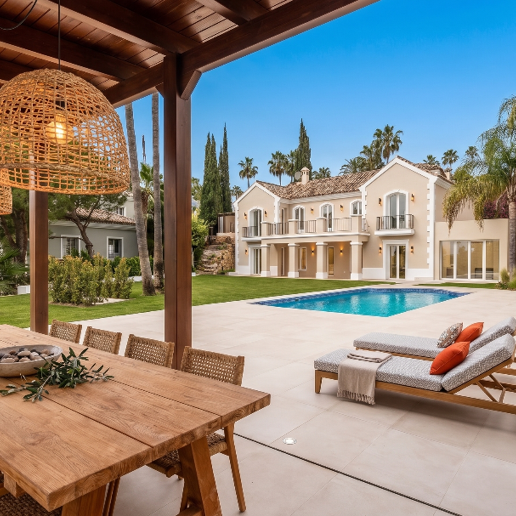 Moderna andalusiska Villa upphöjd med minimalistisk Boho Style och Picturesque Views