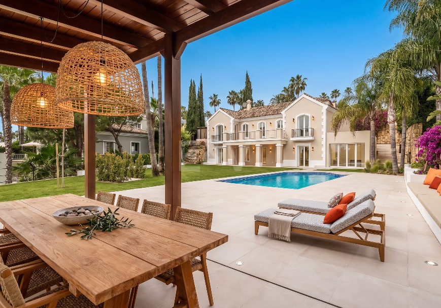 Modern Andalusian Villa Elevated with Minimalistic Boho Style and Picturesque Views in Nueva Andalucía
