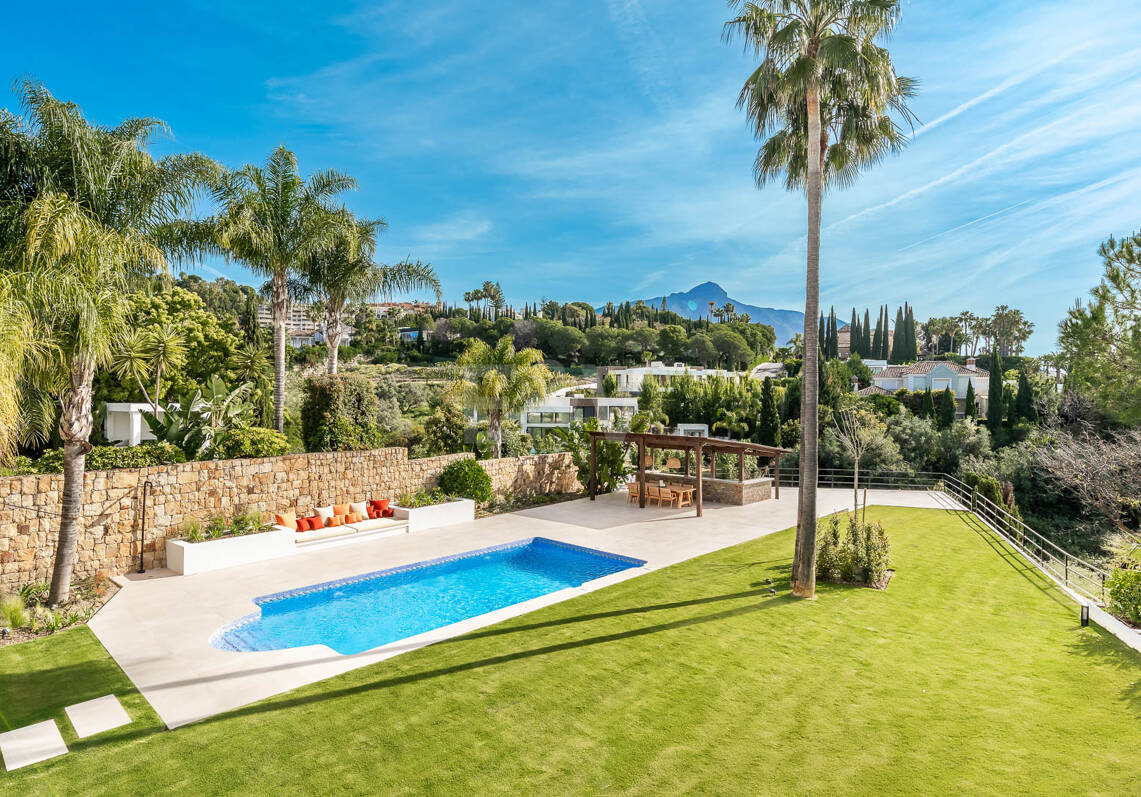 Modern Andalusian Villa Elevated with Minimalistic Boho Style and Picturesque Views in Nueva Andalucía