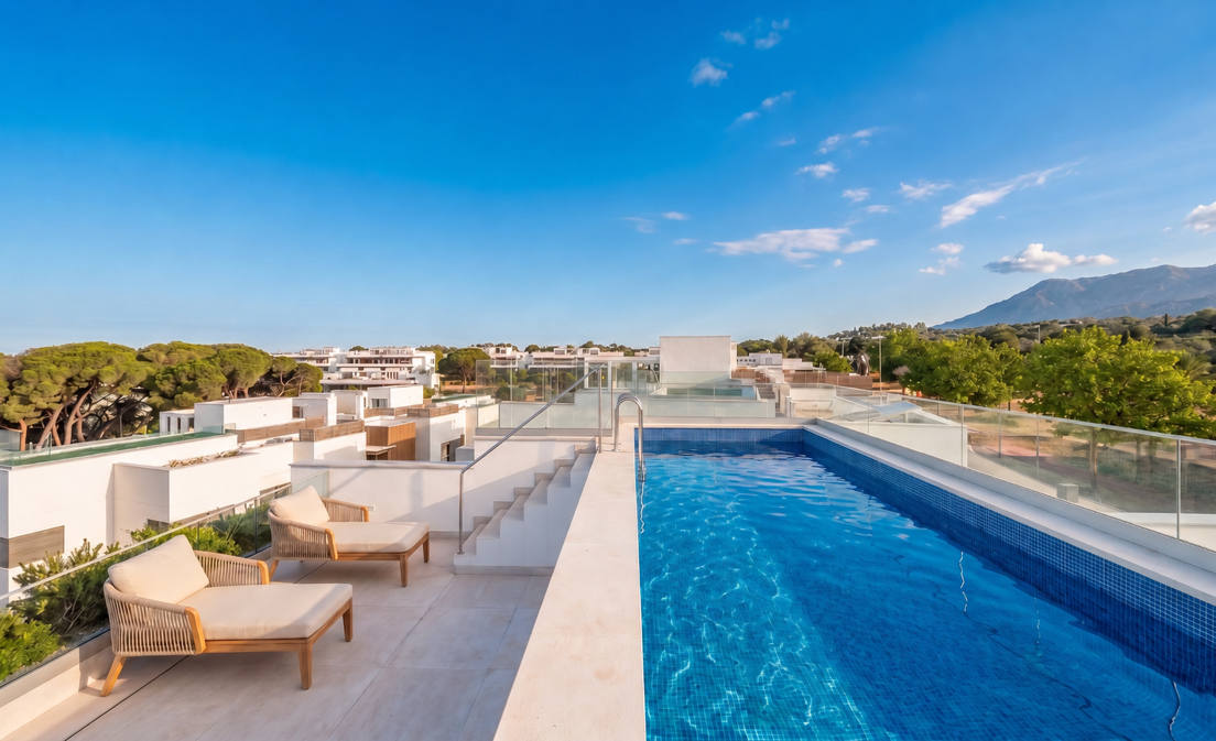 Luxury 4-Bedroom Duplex Penthouse with Private Rooftop Pool Fronting Santa Clara Golf