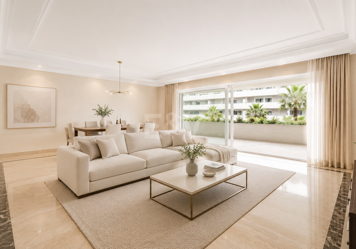 Beachside apartament w Puerto Banús w wyłącznej społeczności falistej