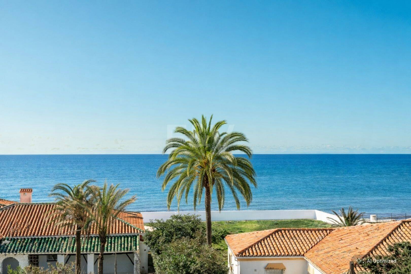 Contemporary Beachside Villa Just Steps from the Sea with Panoramic Views