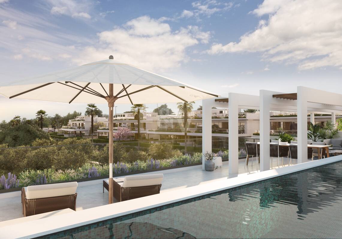 Nouveau penthouse avec piscine privée en front de ligne golf complexe