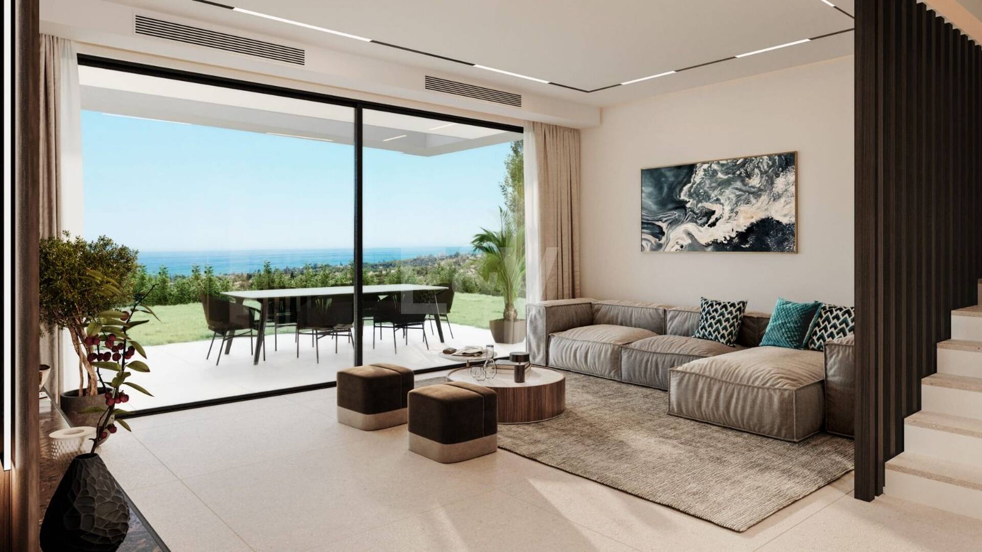 Elevated Contemporary Living with Panoramic Sea Views in Elviria Hills