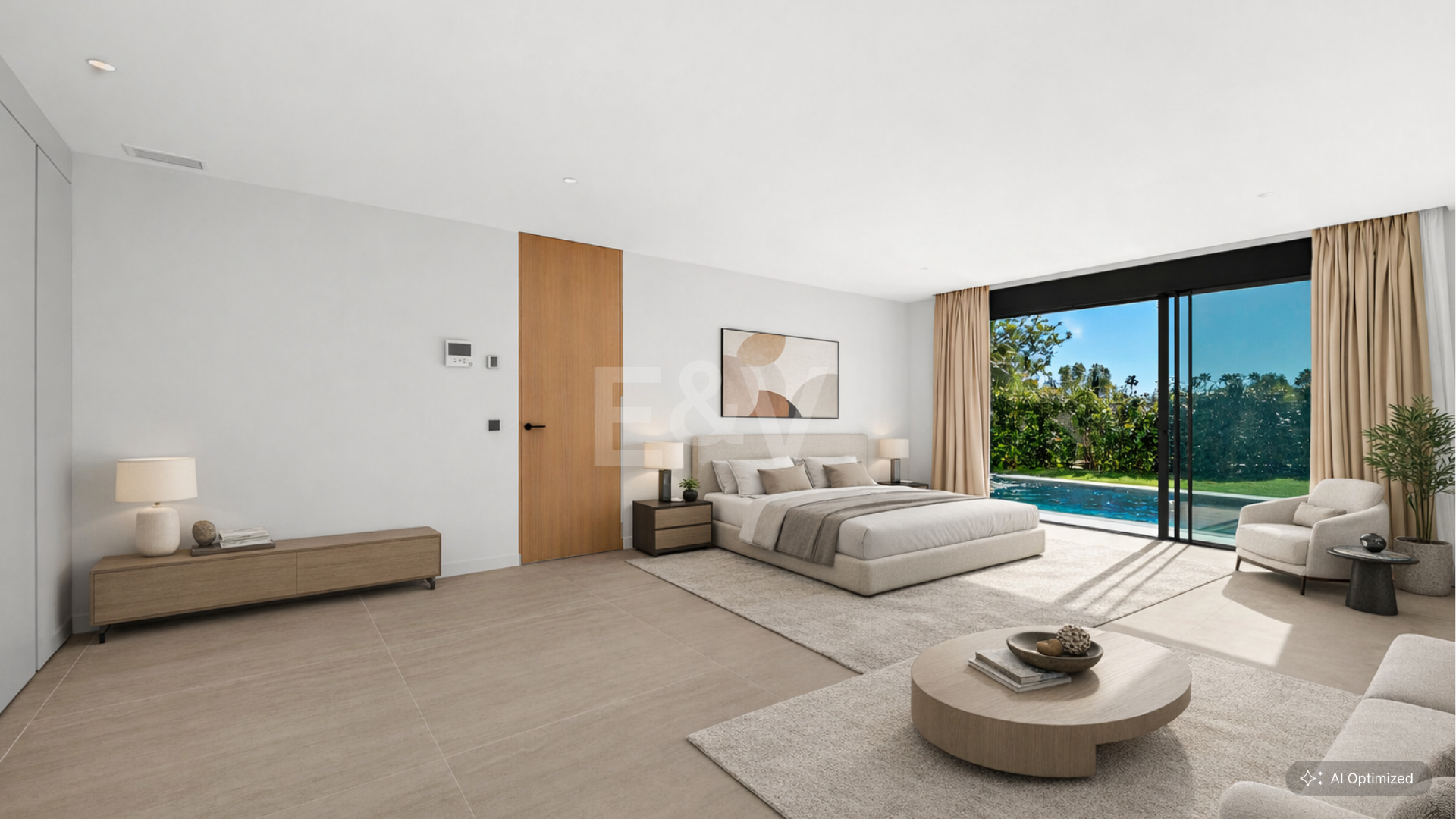 Modernes architektonisches Paradies: Individuelles Design mit Meerblick